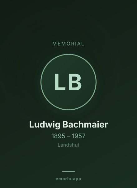 Memorial portrait of Ludwig Bachmaier