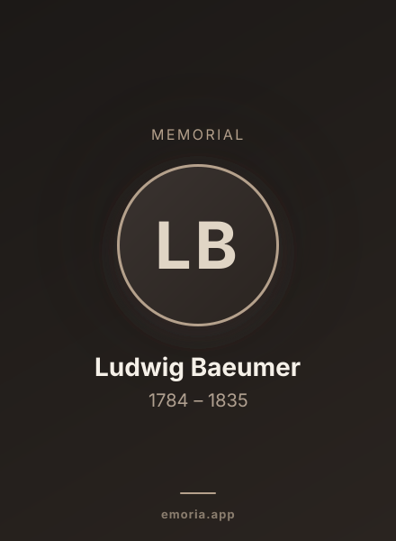 Memorial portrait of Ludwig Baeumer