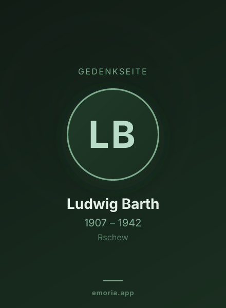 Gedenkportrait von Ludwig Barth