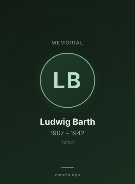 Memorial portrait of Ludwig Barth