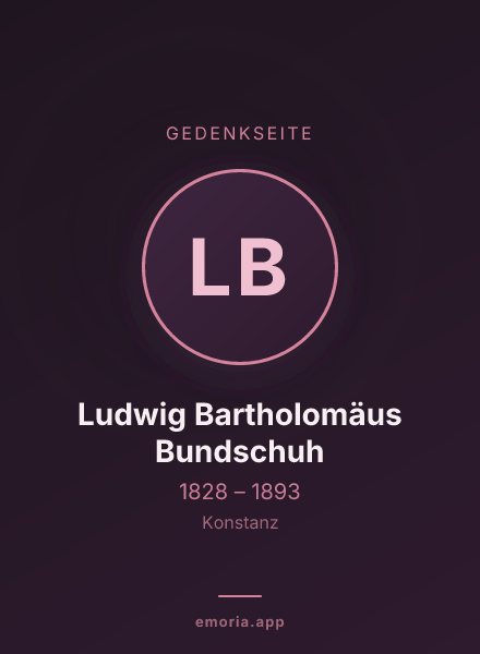 Gedenkportrait von Ludwig Bartholomäus Bundschuh
