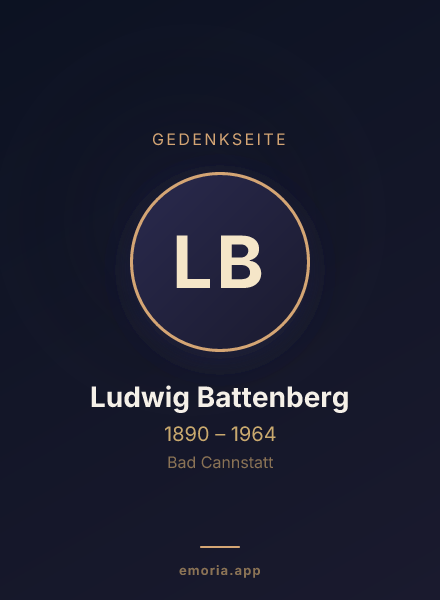 Gedenkportrait von Ludwig Battenberg