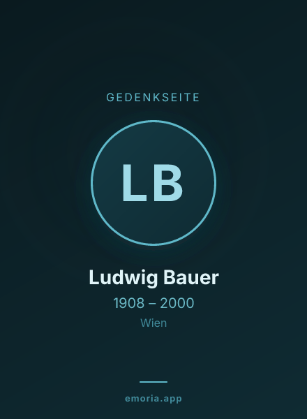 Gedenkportrait von Ludwig Bauer