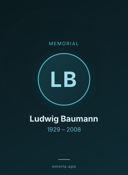 Memorial portrait of Ludwig Baumann