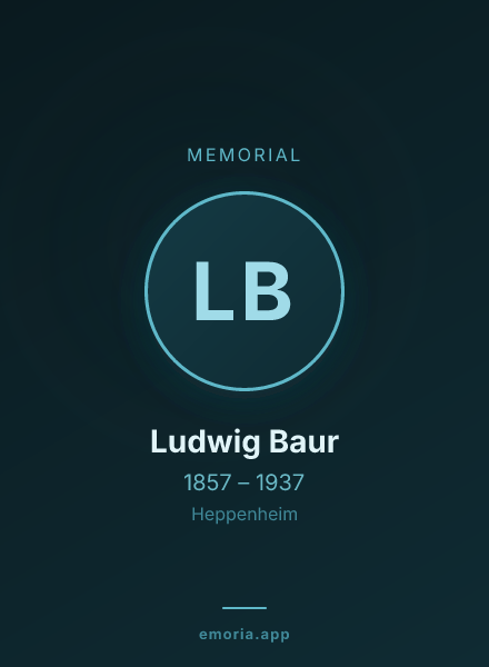 Memorial portrait of Ludwig Baur