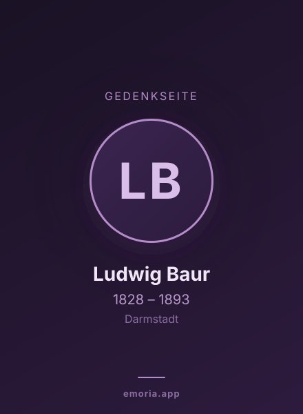 Gedenkportrait von Ludwig Baur