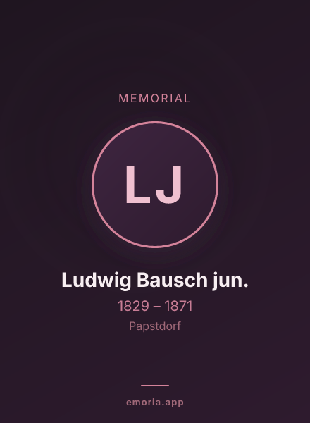 Memorial portrait of Ludwig Bausch jun.