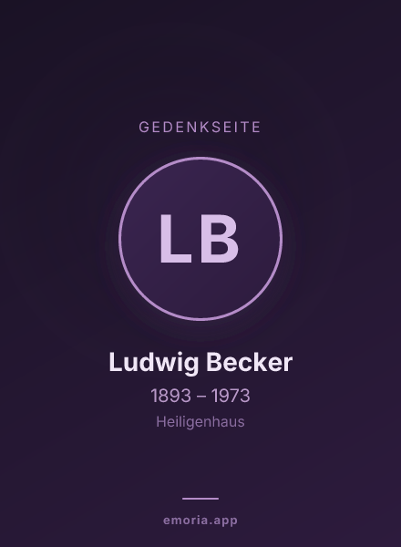 Gedenkportrait von Ludwig Becker