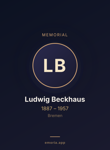 Memorial portrait of Ludwig Beckhaus