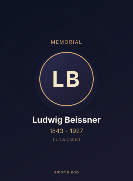 Memorial portrait of Ludwig Beissner