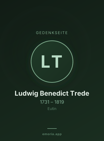 Gedenkportrait von Ludwig Benedict Trede