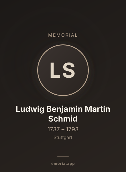 Memorial portrait of Ludwig Benjamin Martin Schmid