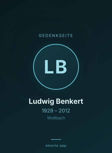 Gedenkportrait von Ludwig Benkert