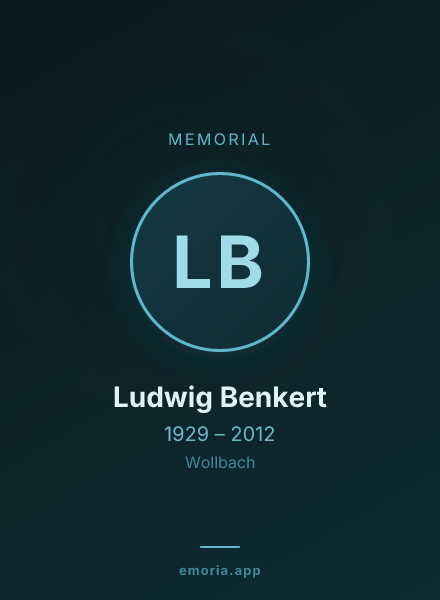 Memorial portrait of Ludwig Benkert
