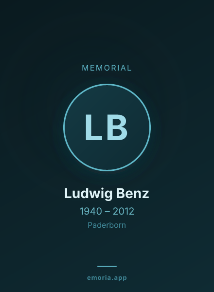 Memorial portrait of Ludwig Benz