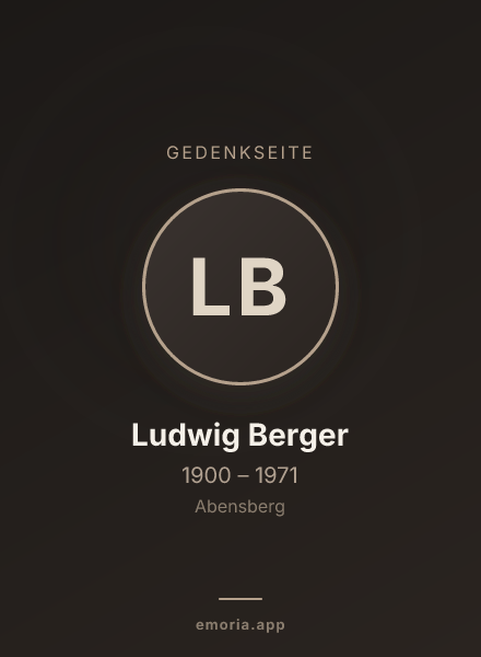 Gedenkportrait von Ludwig Berger