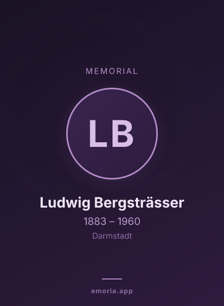 Memorial portrait of Ludwig Bergsträsser