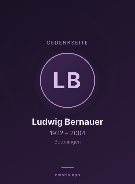 Gedenkportrait von Ludwig Bernauer