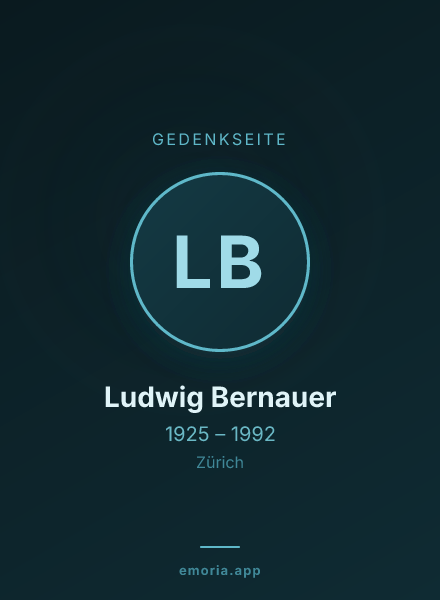 Gedenkportrait von Ludwig Bernauer