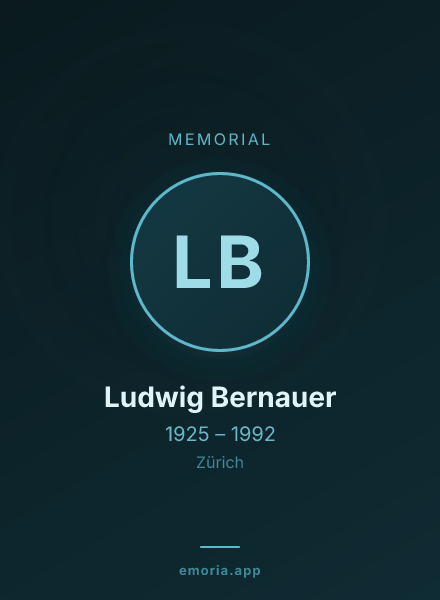 Memorial portrait of Ludwig Bernauer