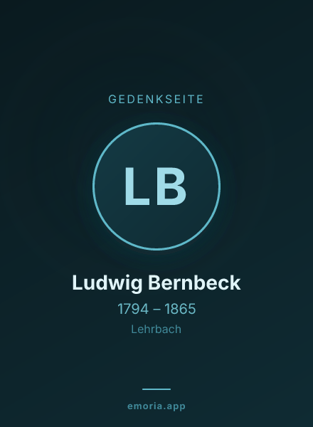 Gedenkportrait von Ludwig Bernbeck