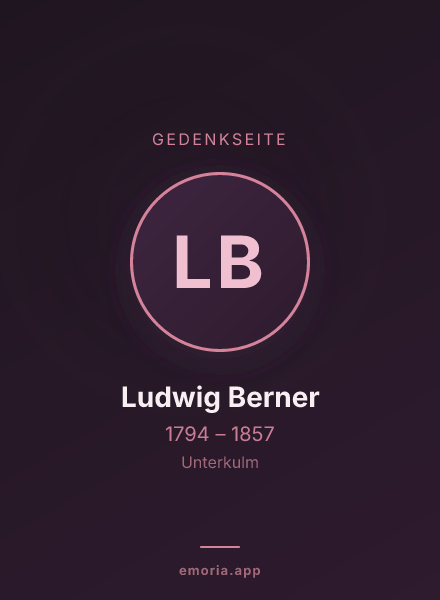 Gedenkportrait von Ludwig Berner