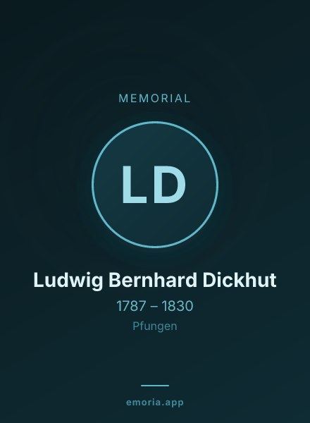 Memorial portrait of Ludwig Bernhard Dickhut