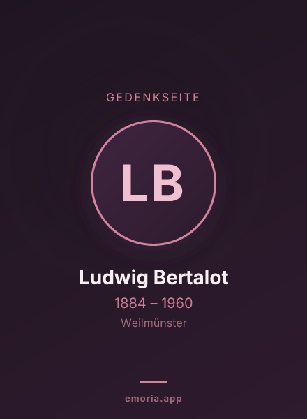 Gedenkportrait von Ludwig Bertalot