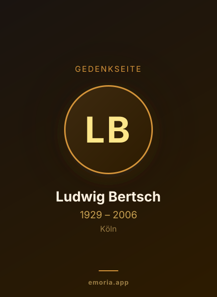 Gedenkportrait von Ludwig Bertsch