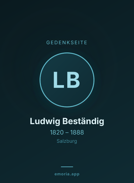 Gedenkportrait von Ludwig Beständig