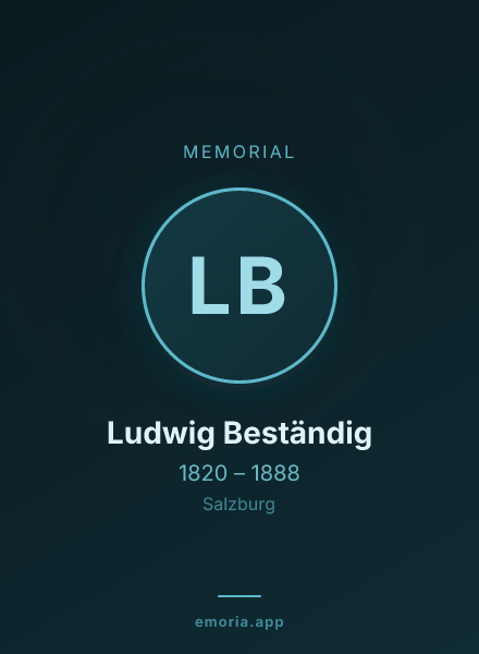 Memorial portrait of Ludwig Beständig