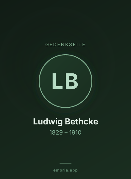 Gedenkportrait von Ludwig Bethcke