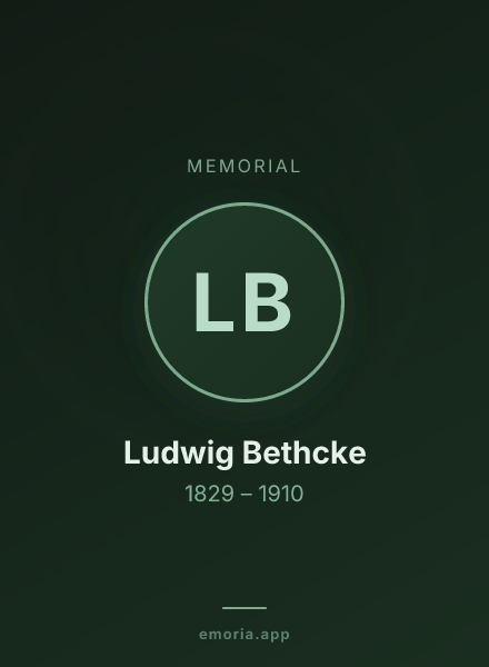 Memorial portrait of Ludwig Bethcke