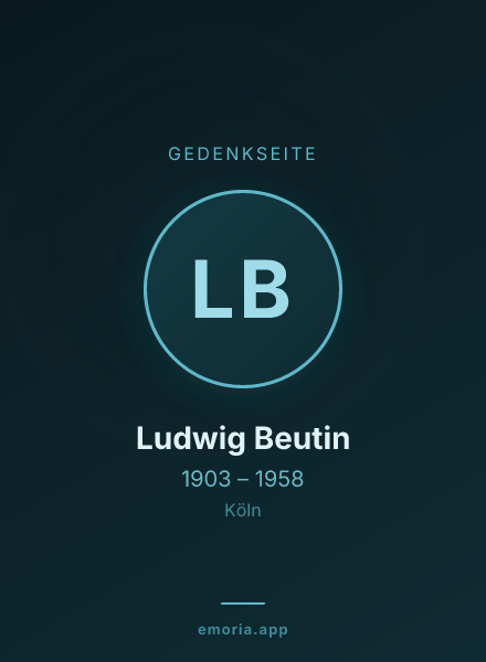 Gedenkportrait von Ludwig Beutin