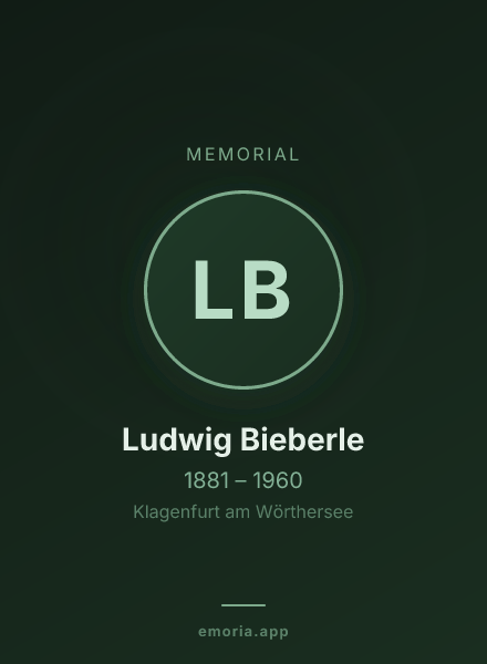 Memorial portrait of Ludwig Bieberle