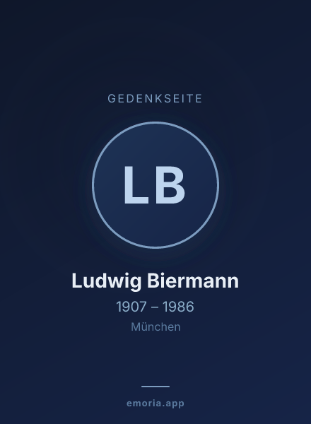 Gedenkportrait von Ludwig Biermann