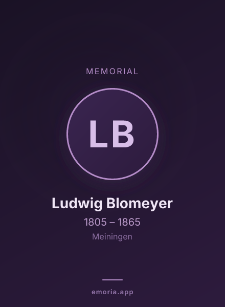 Memorial portrait of Ludwig Blomeyer