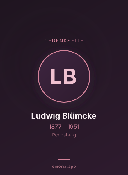 Gedenkportrait von Ludwig Blümcke