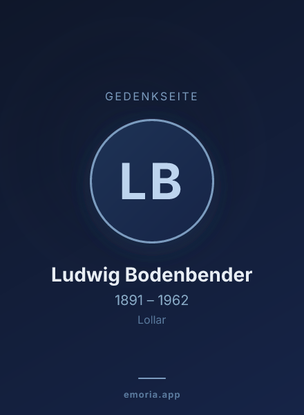 Gedenkportrait von Ludwig Bodenbender