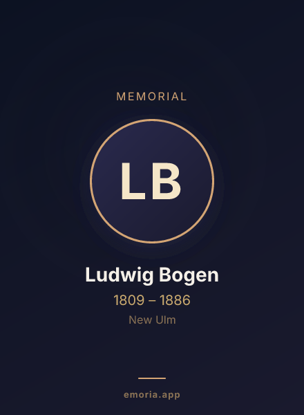 Memorial portrait of Ludwig Bogen
