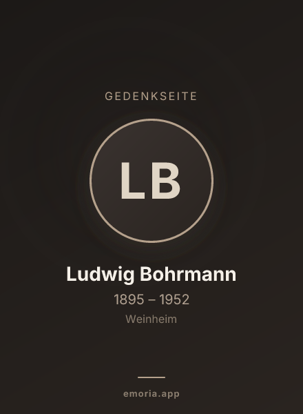 Gedenkportrait von Ludwig Bohrmann