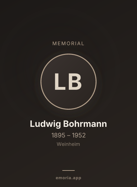Memorial portrait of Ludwig Bohrmann