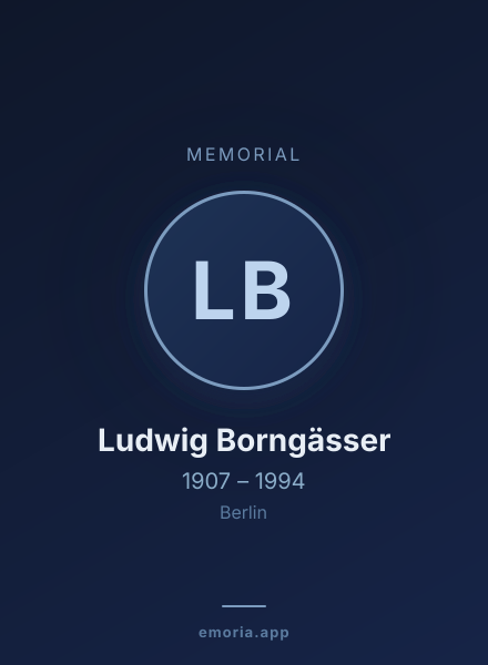 Memorial portrait of Ludwig Borngässer
