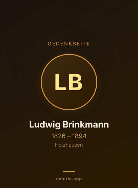 Gedenkportrait von Ludwig Brinkmann