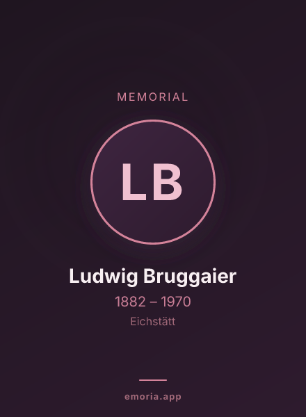 Memorial portrait of Ludwig Bruggaier