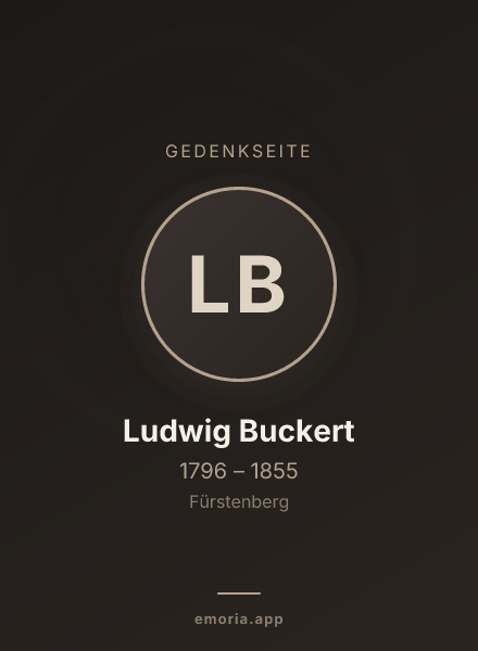 Gedenkportrait von Ludwig Buckert