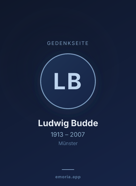 Gedenkportrait von Ludwig Budde