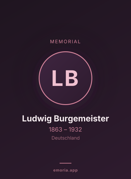 Memorial portrait of Ludwig Burgemeister