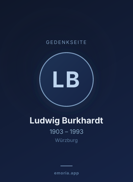 Gedenkportrait von Ludwig Burkhardt