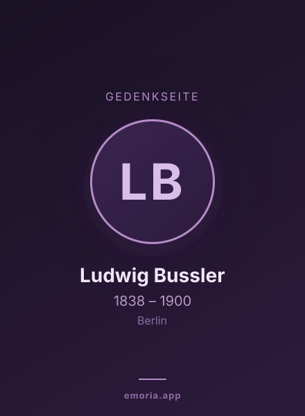 Gedenkportrait von Ludwig Bussler
